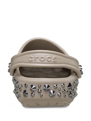 Crocs Brown Classic Studded Clogs - Image 5 of 7