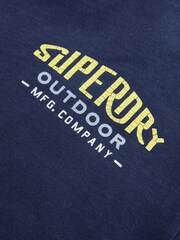 Superdry Navy Yellow T-Shirt - Image 4 of 6