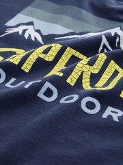 Superdry Navy Yellow T-Shirt - Image 6 of 6