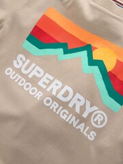Superdry Tan Navy T-Shirt and Joggers Set - Image 5 of 5