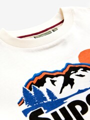 Superdry Off White Workwear Printed Cotton T-Shirt - Image 3 of 5
