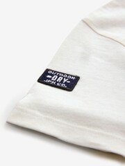 Superdry Off White Workwear Printed Cotton T-Shirt - Image 4 of 5