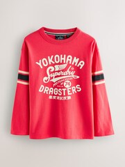 Superdry Red Long Sleeve T-Shirt - Image 5 of 5