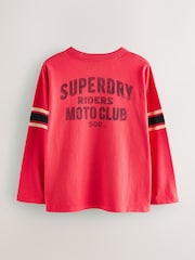 Superdry Red Long Sleeve T-Shirt - Image 6 of 9