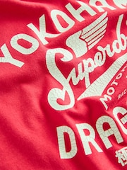 Superdry Red Long Sleeve T-Shirt - Image 8 of 9