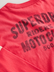 Superdry Red Long Sleeve T-Shirt - Image 9 of 9