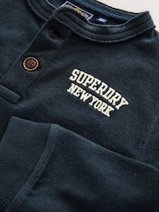 Superdry Black Long Sleeve Henley T-Shirt - Image 5 of 5