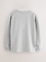 Superdry Grey Long Sleeve Henley T-Shirt - Image 2 of 6