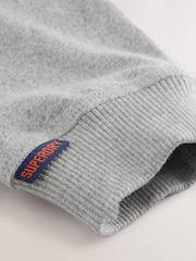 Superdry Grey Long Sleeve Henley T-Shirt - Image 4 of 6