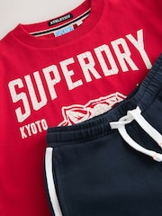 Superdry Red Navy T-Shirt and Joggers Set - Image 3 of 5
