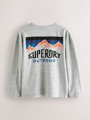 Superdry Grey Long Sleeve T-Shirt - Image 6 of 9