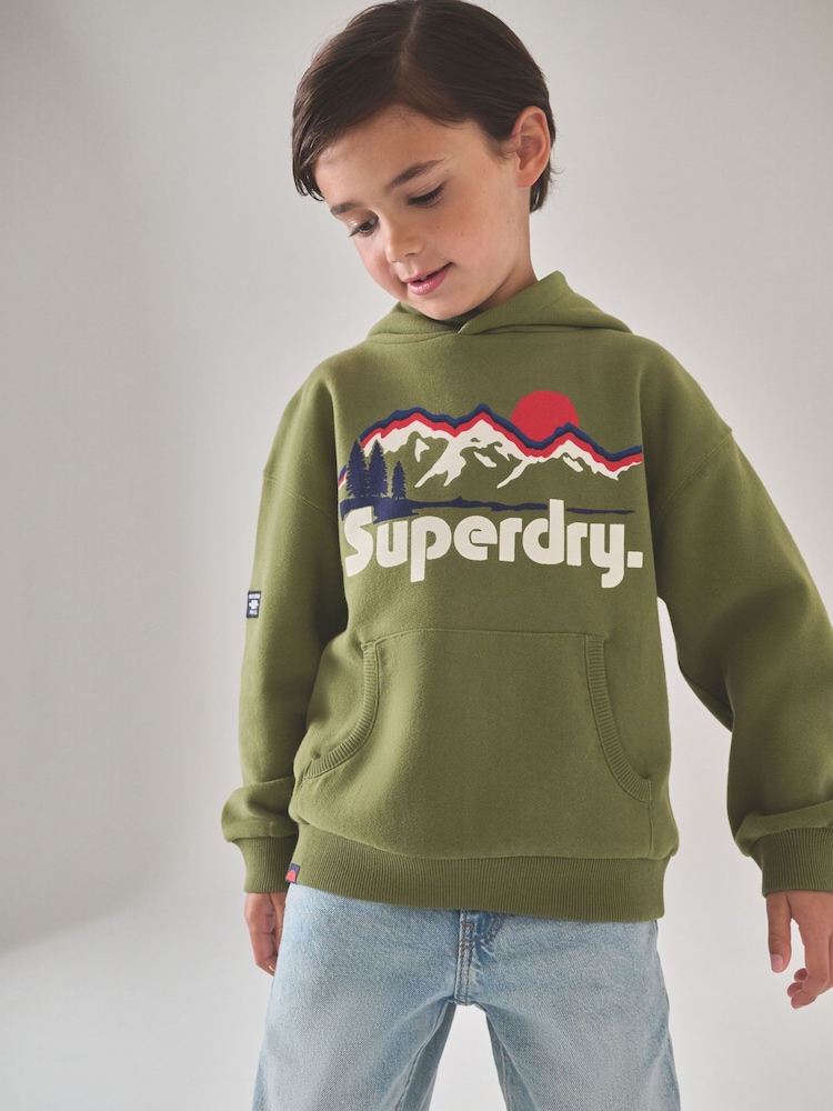 Superdry Khaki Green Hoodie - Image 1 of 4