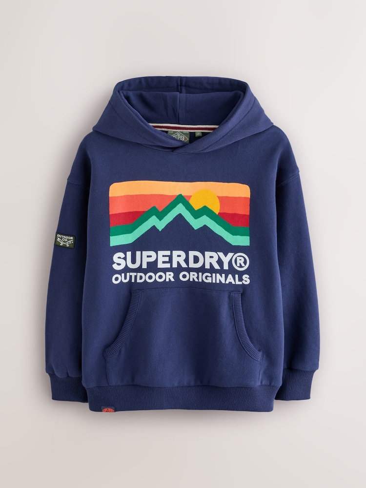 Superdry Navy Mix Hoodie - Image 1 of 6 Superdry Navy Mix Hoodie - Image 1 of 6