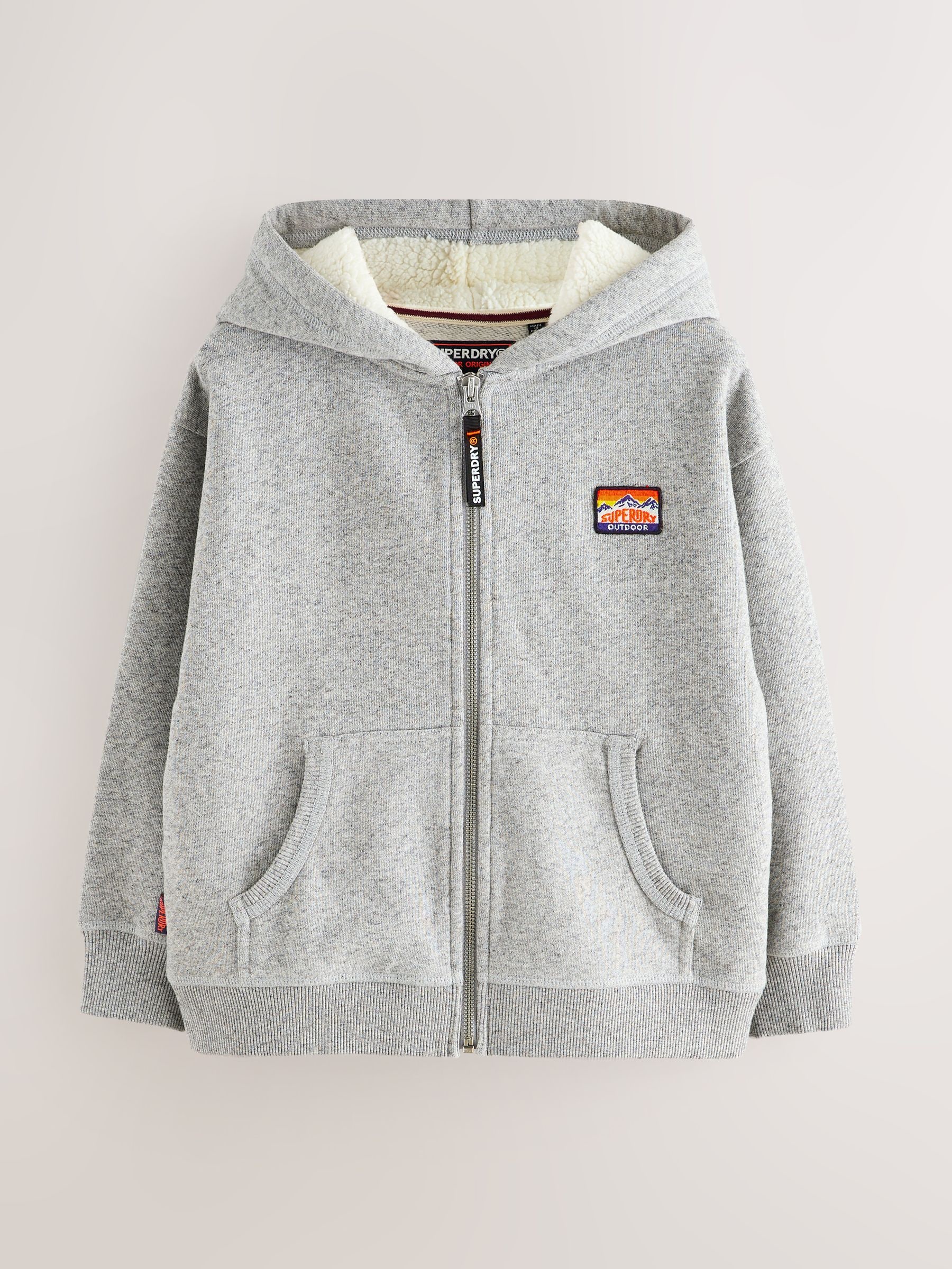 Buy Superdry Grey Zip Through Hoodie from Next Romania