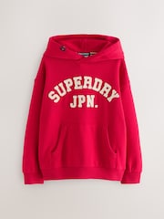 Superdry Red White Hoodie - Image 1 of 6