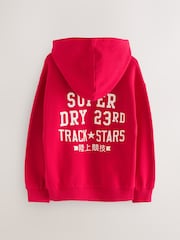 Superdry Red White Hoodie - Image 2 of 6