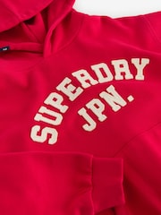 Superdry Red White Hoodie - Image 4 of 6