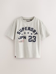 Superdry Grey Navy T-Shirt - Image 1 of 5
