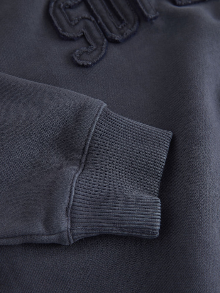 Superdry Grey Washed Sweatshirt - Image 6 of 6