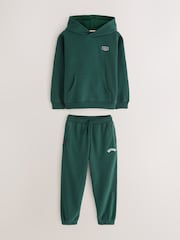 Superdry Green White Sweatshirt and Joggers Set - Image 6 of 8