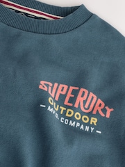 Superdry Blue Red Sweatshirt and Joggers Set - Image 8 of 12