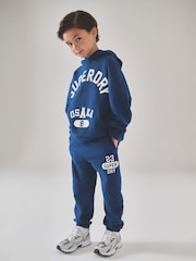 Superdry Blue White Top and Top & Jogger Sets - Image 1 of 9
