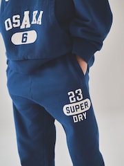 Superdry Blue White Top and Top & Jogger Sets - Image 4 of 9