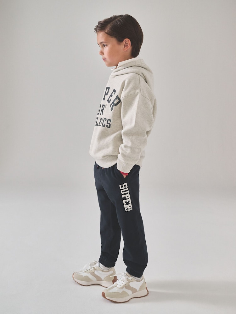 Superdry Grey/Black Sweatshirt and Joggers Set - Image 1 of 7