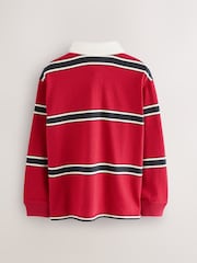 Superdry Red Rugby Polo Shirt - Image 2 of 6
