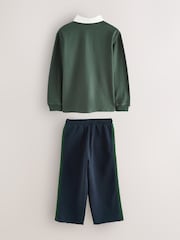 Superdry Green Navy Rugby and Joggers Set - Image 2 of 11