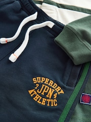 Superdry Green Navy Rugby and Joggers Set - Image 3 of 11