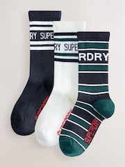 Superdry Multi Socks 3 Pack - Image 1 of 6