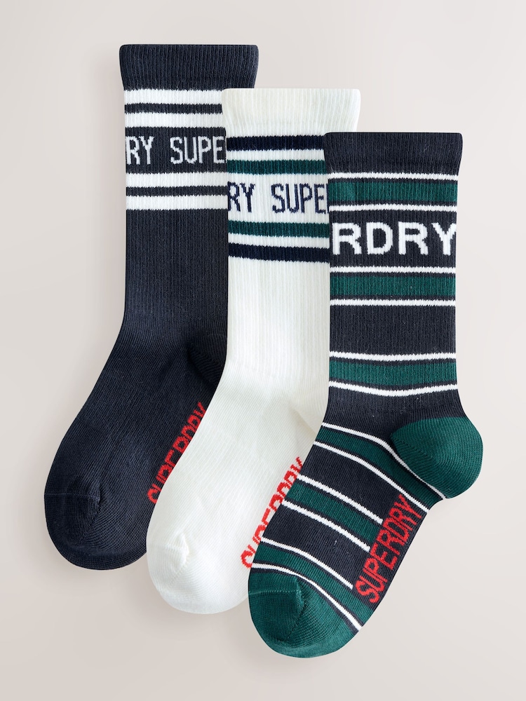 Superdry Multi Socks 3 Pack - Image 1 of 6