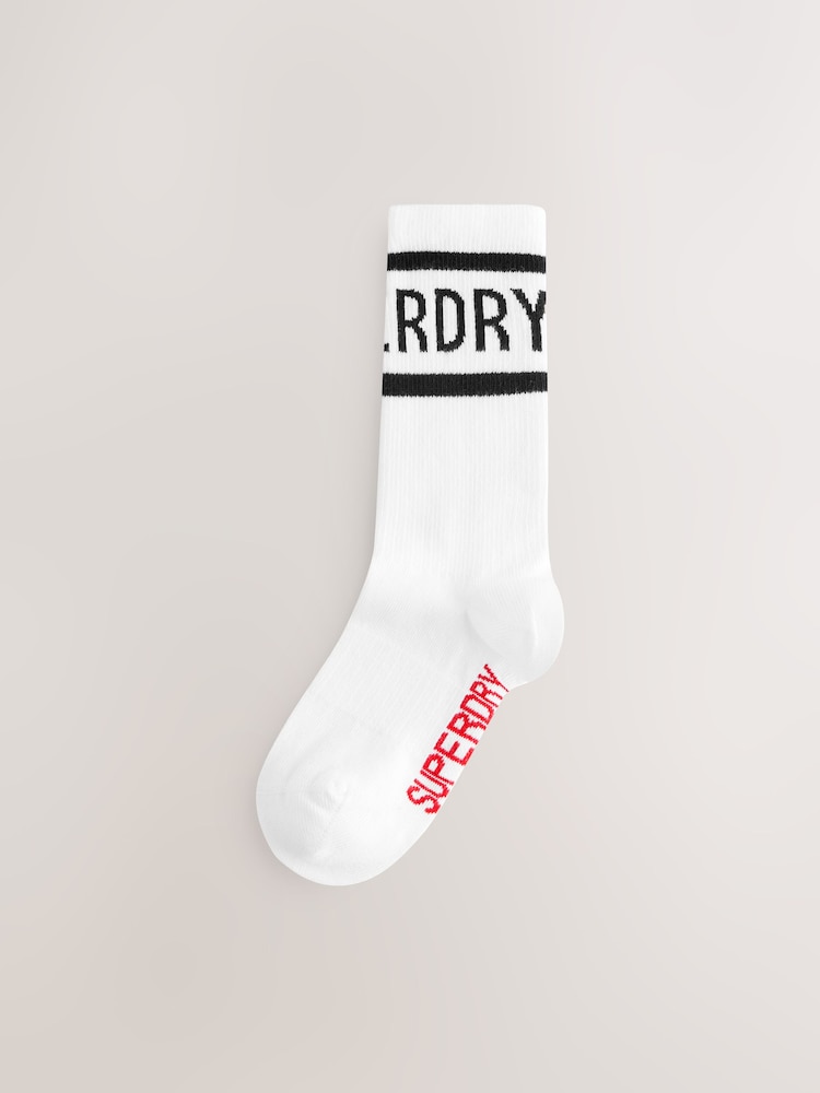 Superdry White Socks 5 Pack - Image 2 of 8