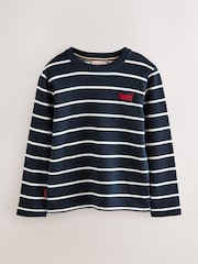Superdry Navy/White Long Sleeve T-Shirt - Image 1 of 5