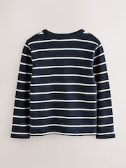 Superdry Navy/White Long Sleeve T-Shirt - Image 2 of 5