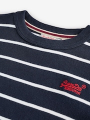 Superdry Navy/White Long Sleeve T-Shirt - Image 3 of 4