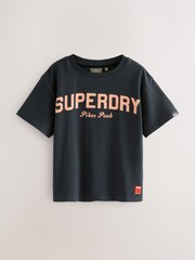 Superdry Navy Pink T-Shirt - Image 1 of 6
