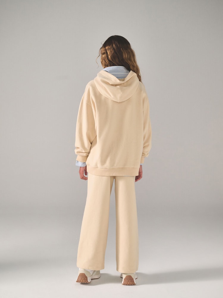 Superdry Cream Sweatshirt & Joggers Set - Image 2 of 10