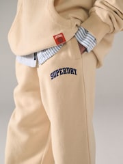 Superdry Cream Sweatshirt & Joggers Set - Image 5 of 10