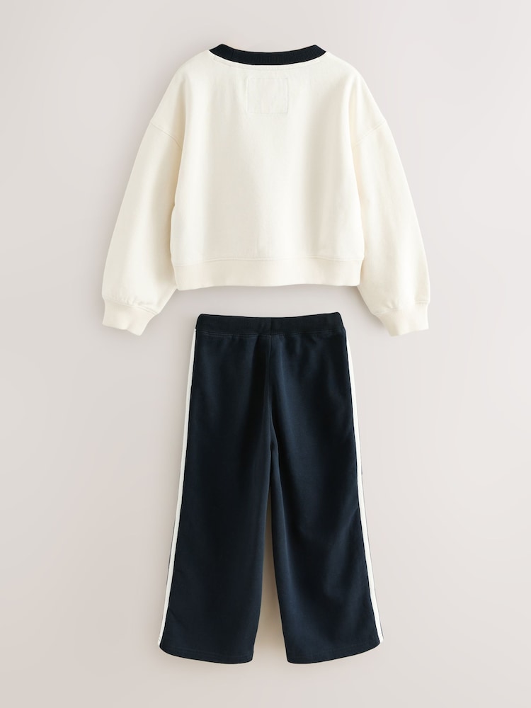 Superdry White Navy Sweat Set - Image 2 of 5