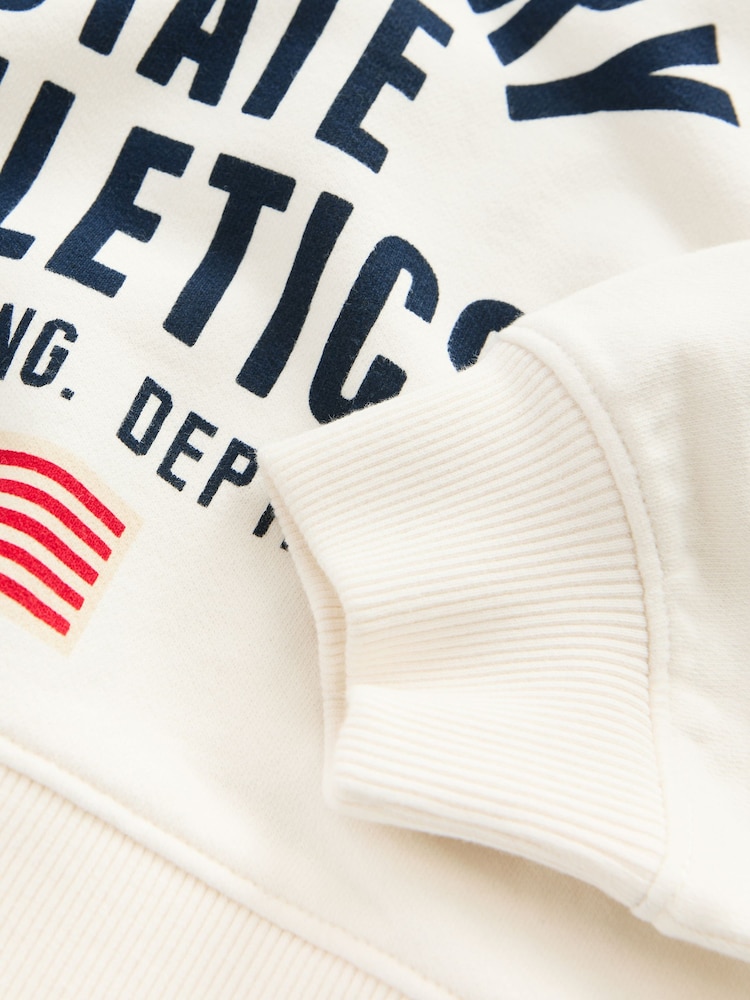 Superdry White Navy Sweat Set - Image 5 of 5