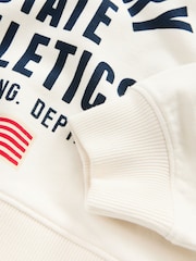 Superdry White Navy Sweatshirt & Joggers Set - Image 7 of 9