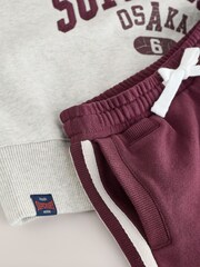 Superdry Burgundy Red Sweatshirt & Joggers Set - Image 6 of 6