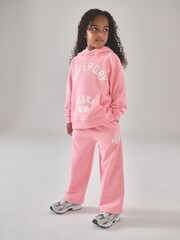 Superdry Pink White Sweatshirt & Joggers Set - Image 1 of 10