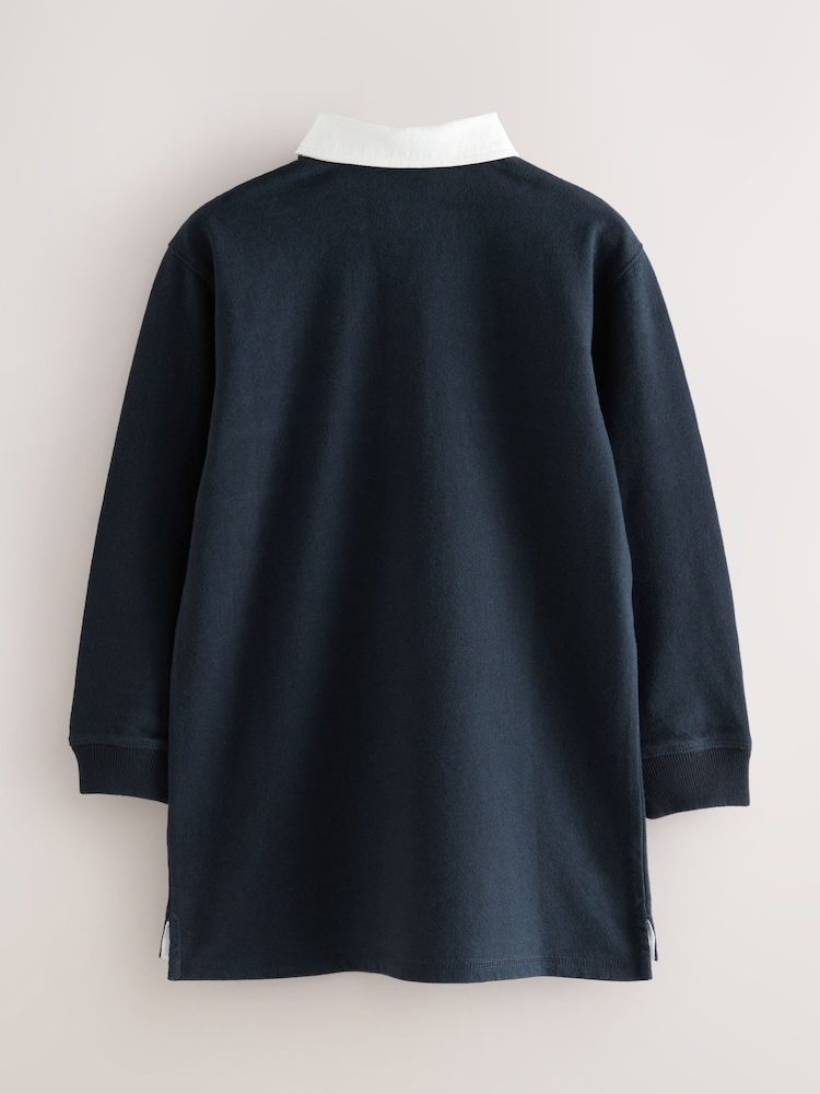 Superdry Navy Rugby Dress - Image 2 of 6
