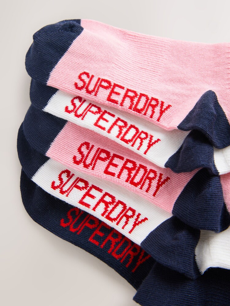وردي/أزرق داكن/أبيض - Superdry Socks 3 Pack - صورة 8 من 8 وردي/أزرق داكن/أبيض - Superdry Socks 3 Pack - صورة 8 من 8