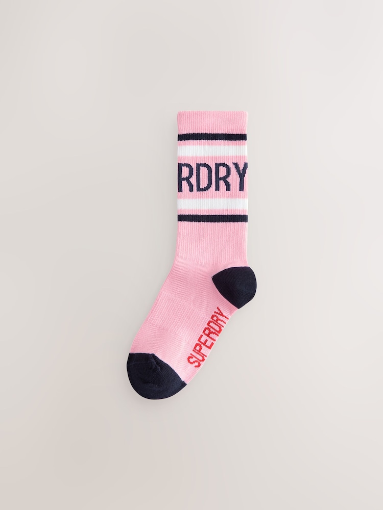 وردي - Superdry Socks 3 Pack - صورة 2 من 6 وردي - Superdry Socks 3 Pack - صورة 2 من 6