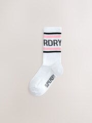 Superdry White/Black Socks 5 Pack - Image 2 of 8