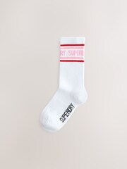 Superdry White/Black Socks 5 Pack - Image 6 of 8